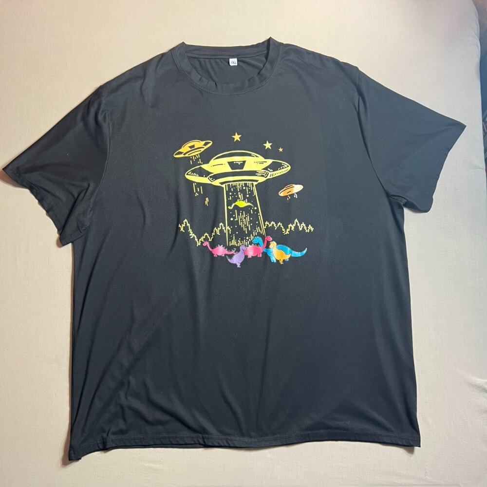 Vintage Alien UFO Dinosaur Shirt